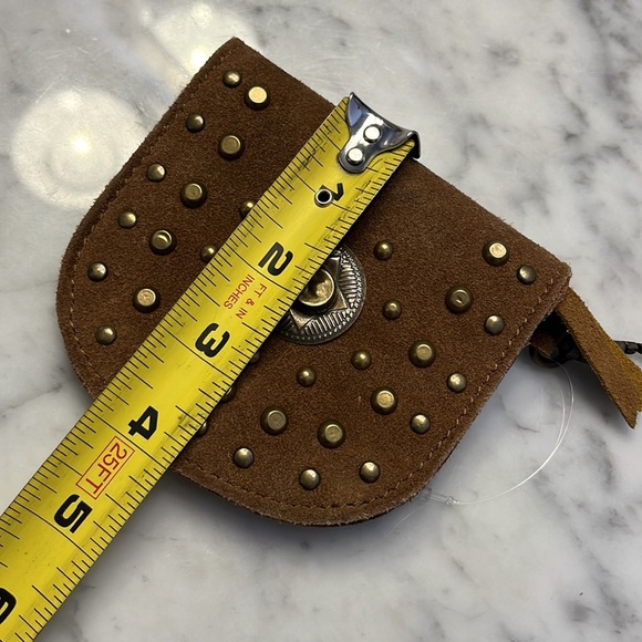Free People Studded Clip On Wallet Leather in Color: Cognac NWT - Picture 10 of 16